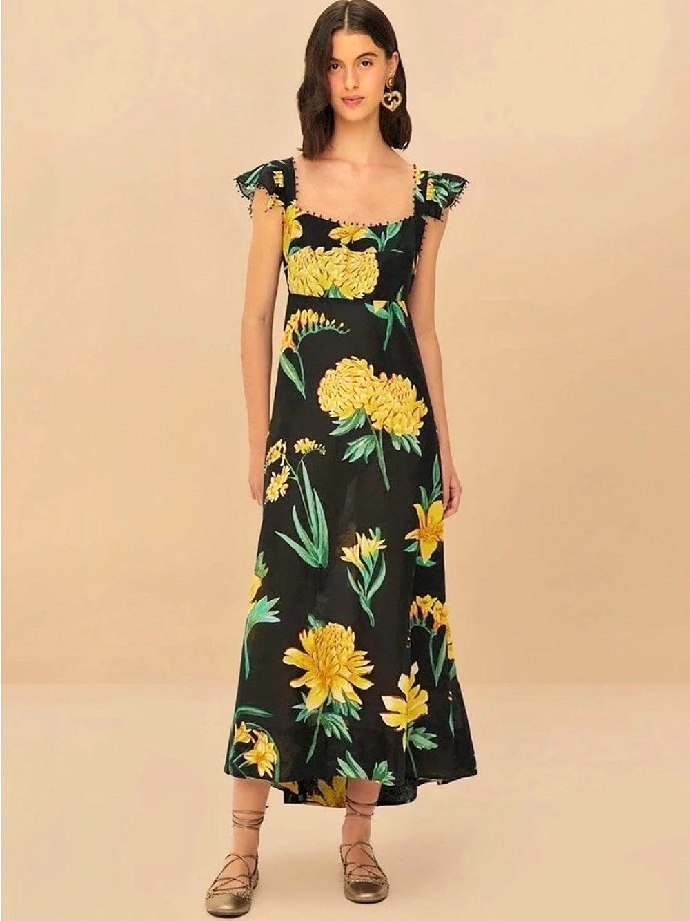 FARM Rio Alice Flowers Maxi Dress - Small